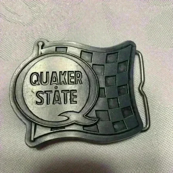Vintage Advertising Quaker State Oil Belt Buckle - Picture 2 of 5